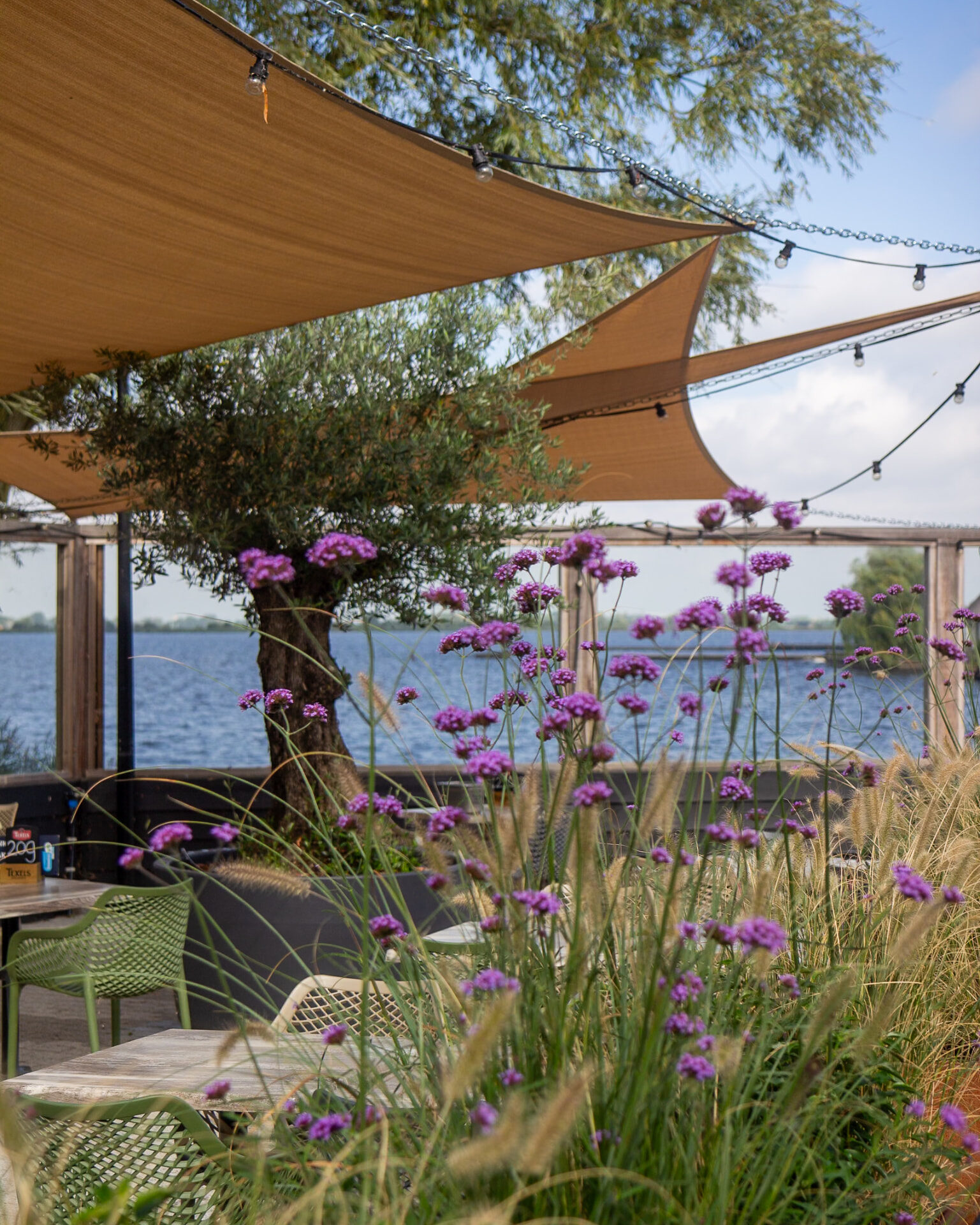 Terras van Kaap Steendam aan het Schildmeer